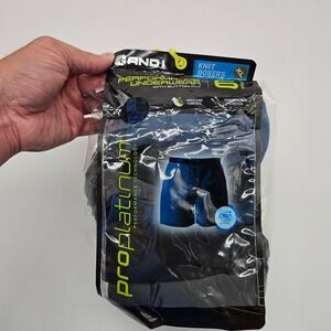 AND1 6 Pack Performance Knit Boxer Briefs with Button Fly XL Blue